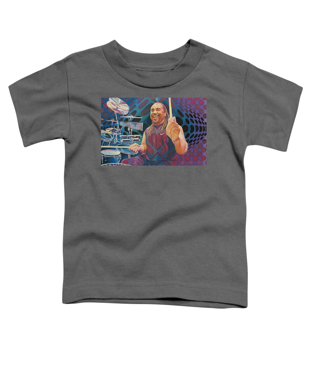 Carter Beauford Toddler T-Shirt featuring the drawing Carter Beauford-Op Series by Joshua Morton