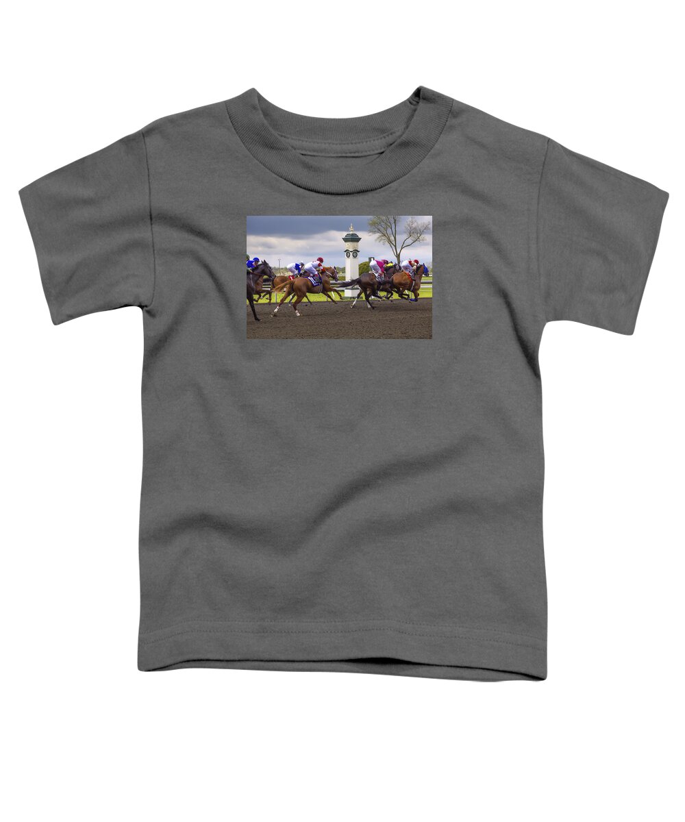 Action Toddler T-Shirt featuring the photograph Catch Me by Jack R Perry