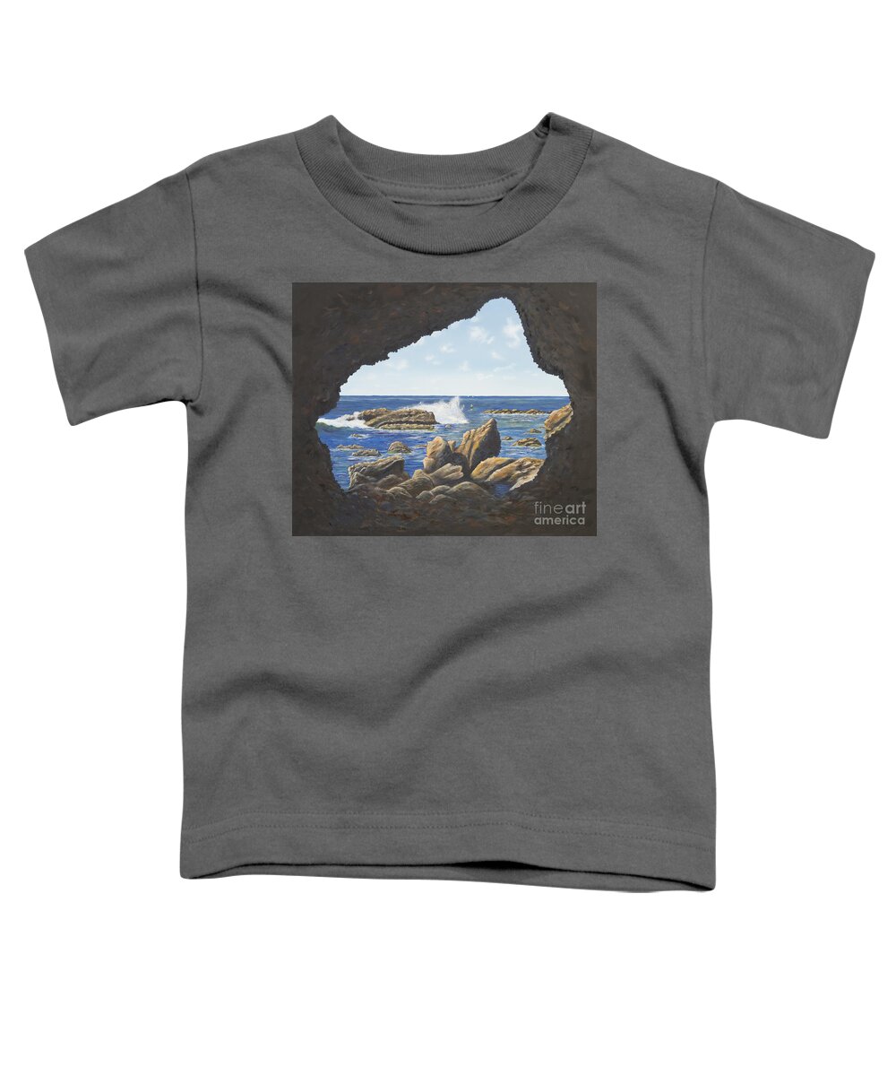 Cave Toddler T-Shirt featuring the painting Cave View by Mary Scott