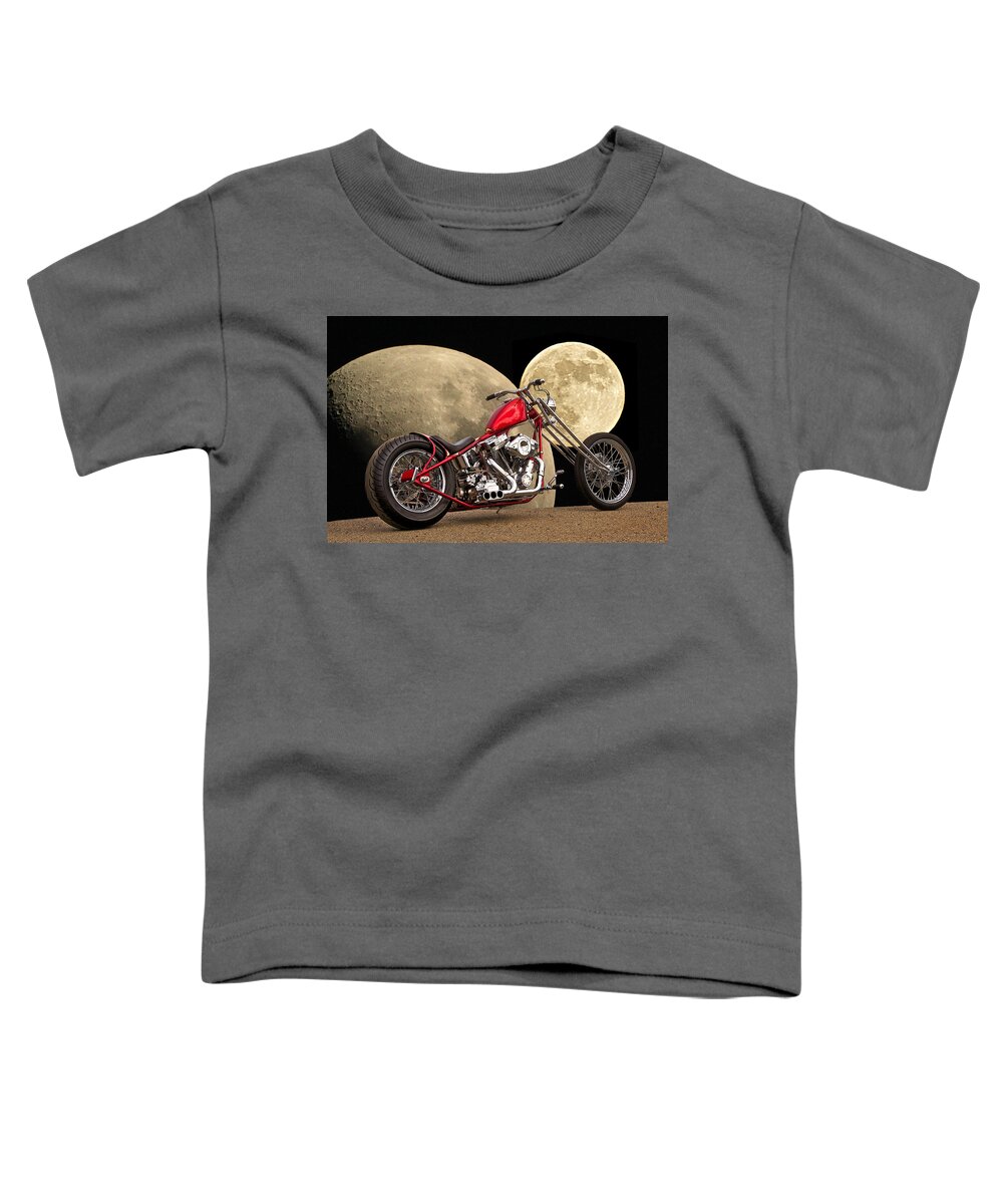 Art Toddler T-Shirt featuring the photograph Chopper Two Moons by Dave Koontz