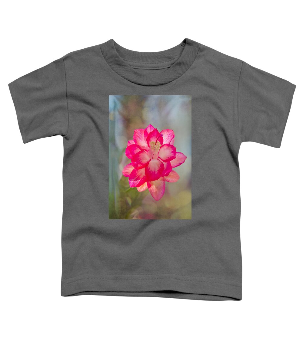 Jemmy Archer Toddler T-Shirt featuring the photograph Christmas Cactus Bokeh by Jemmy Archer