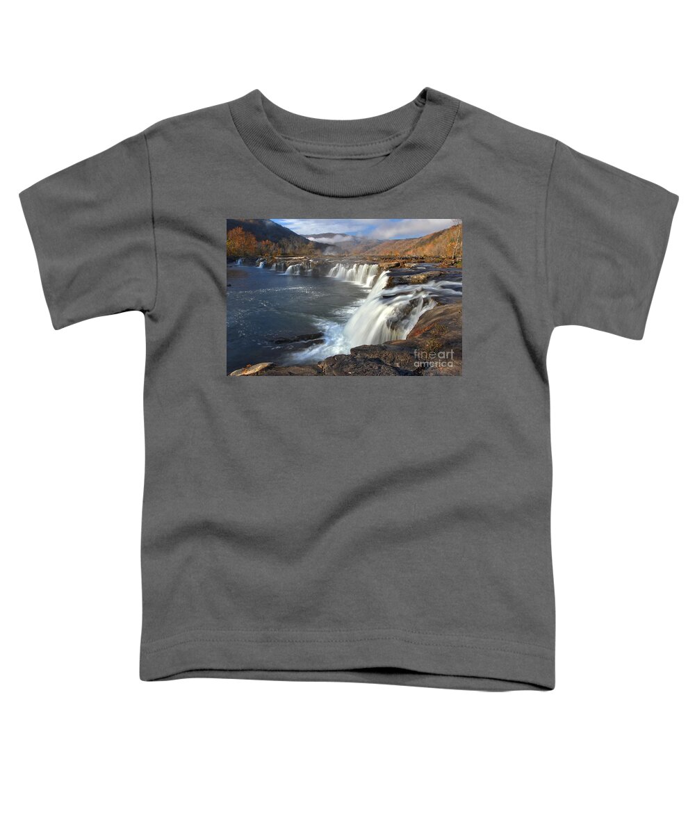 Sandstone Falls Toddler T-Shirt featuring the photograph Clearing Skies Over Sandstone Falls by Adam Jewell