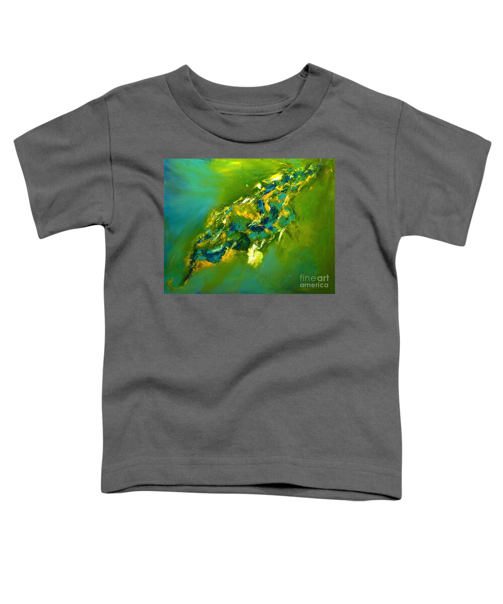 Swirl Toddler T-Shirt featuring the painting Cold Shot by Preethi Mathialagan
