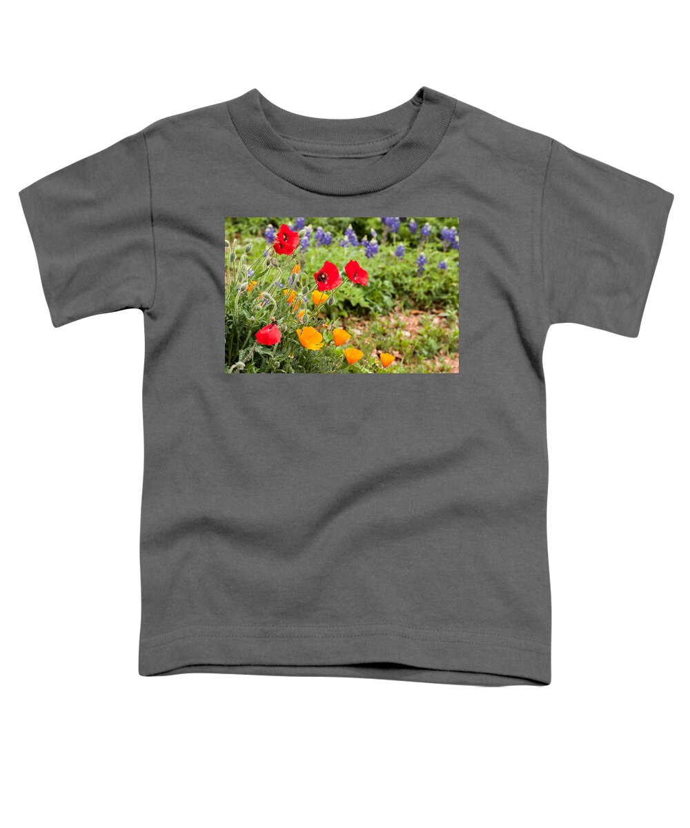 Bluebonnets Toddler T-Shirt featuring the photograph Colors of Spring by Melinda Ledsome