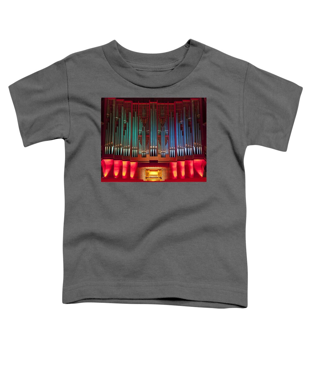 Christchurch Toddler T-Shirt featuring the photograph Colourful organ by Jenny Setchell