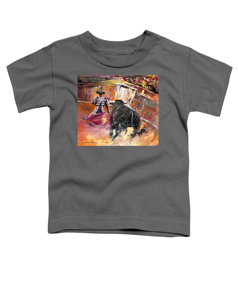 Culture Toddler T-Shirt featuring the painting Come if You Dare 02 by Miki De Goodaboom