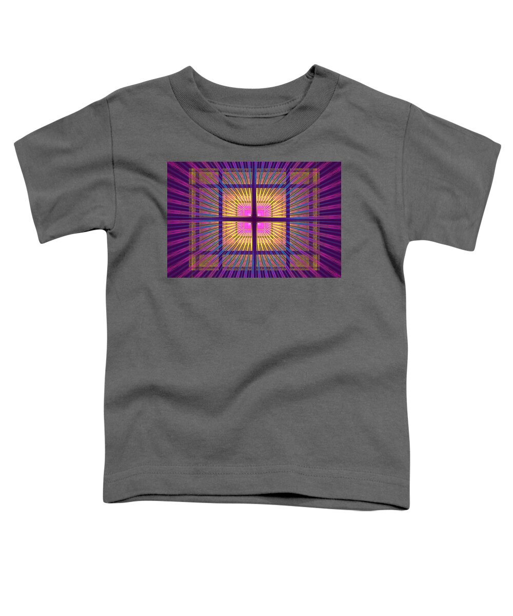 Fractal Toddler T-Shirt featuring the photograph Computer generated Fractal Squares Geometric Pattern by Keith Webber Jr