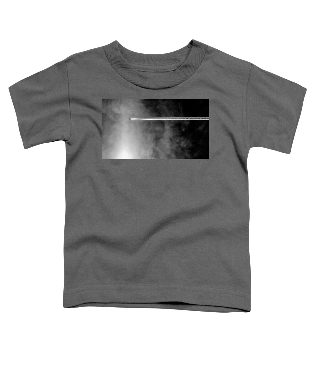 Airliner Toddler T-Shirt featuring the photograph Contrails by David Downs