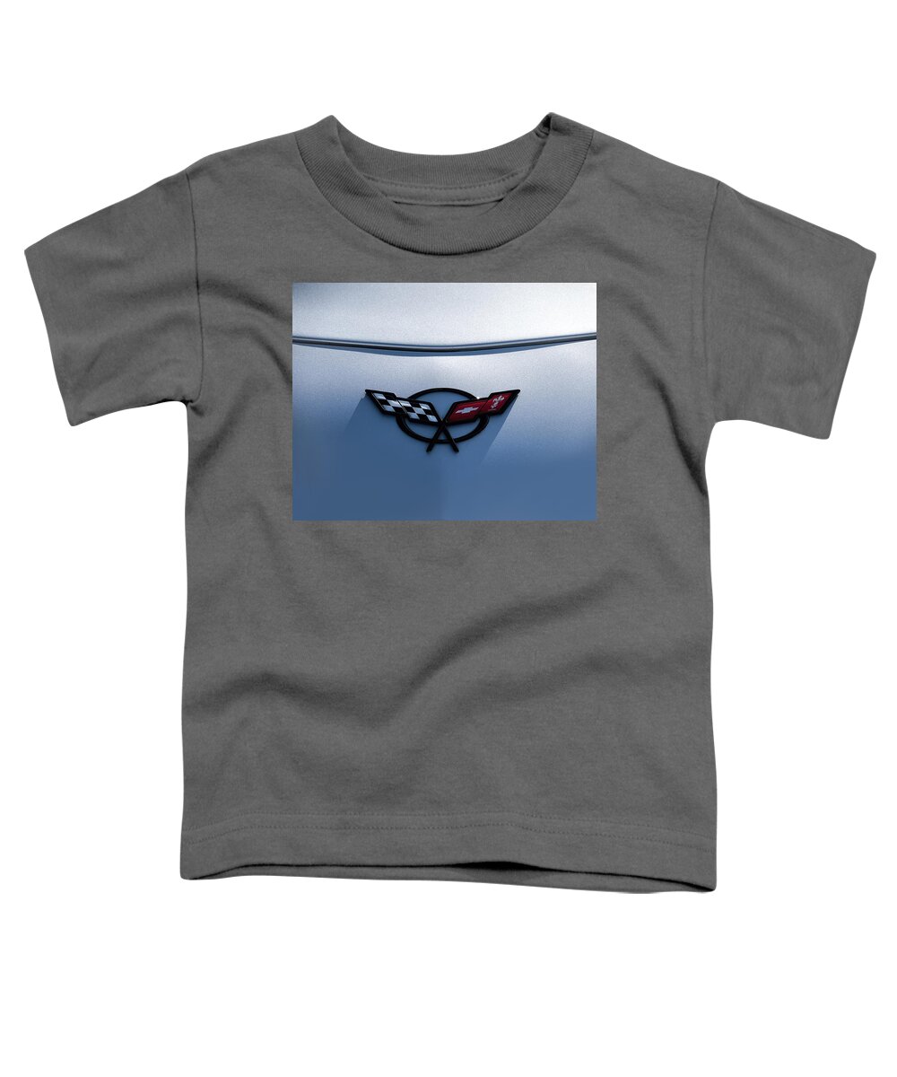 Chevrolet Toddler T-Shirt featuring the digital art Corvette C5 Badge by Douglas Pittman