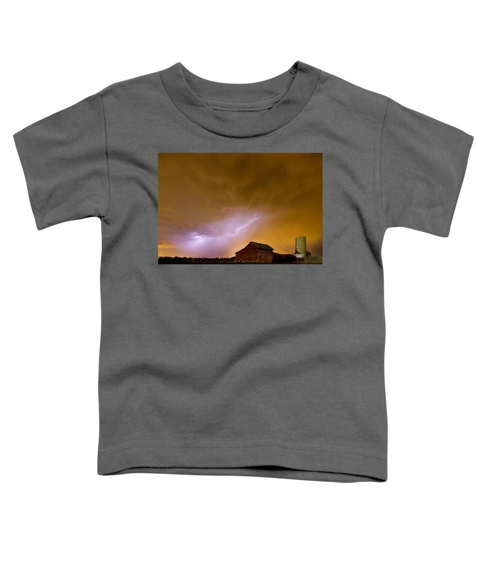 Lightning Toddler T-Shirt featuring the photograph Country Spring Storm by James BO Insogna