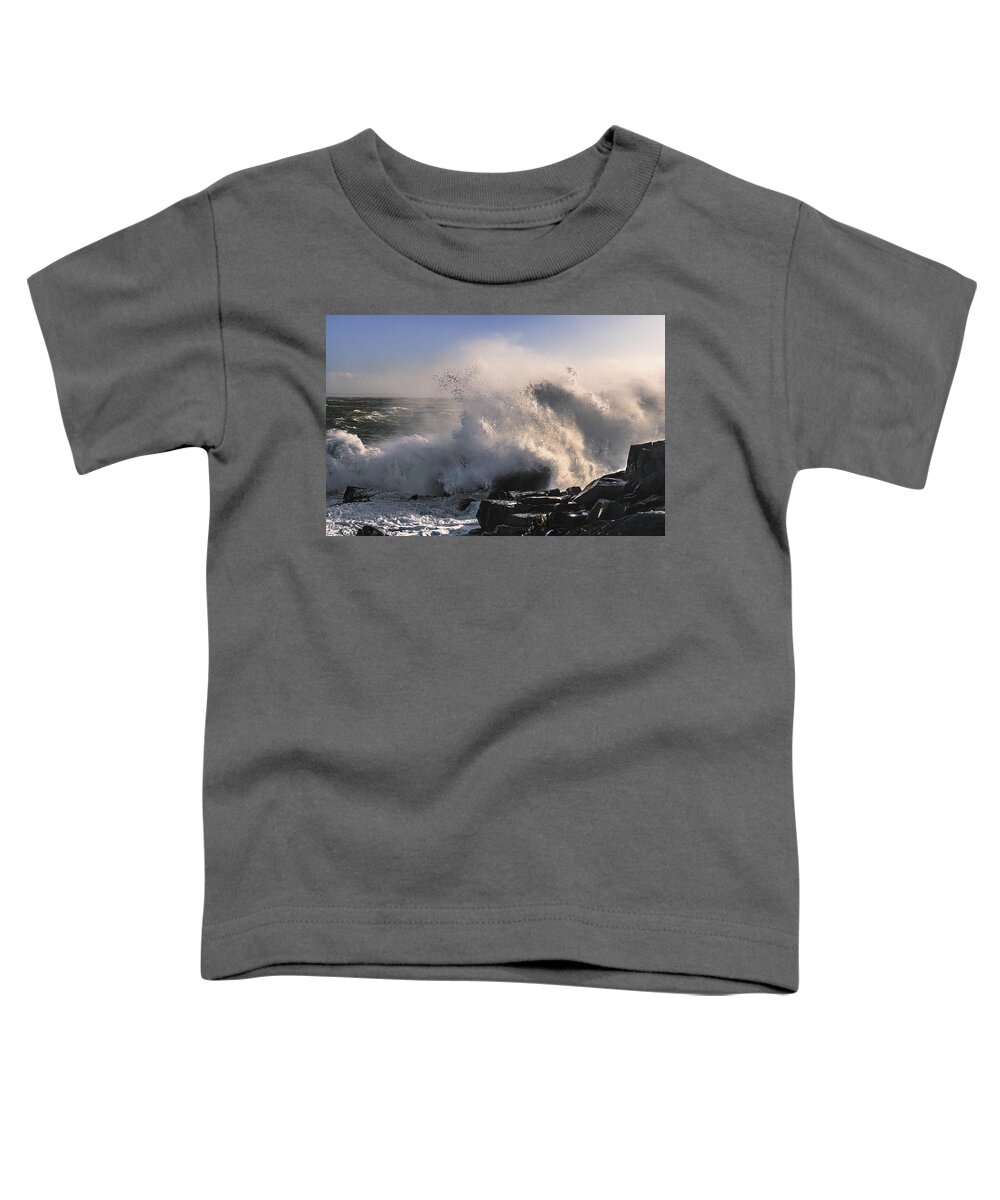 Crashing Surf Toddler T-Shirt featuring the photograph Crashing Surf by Marty Saccone