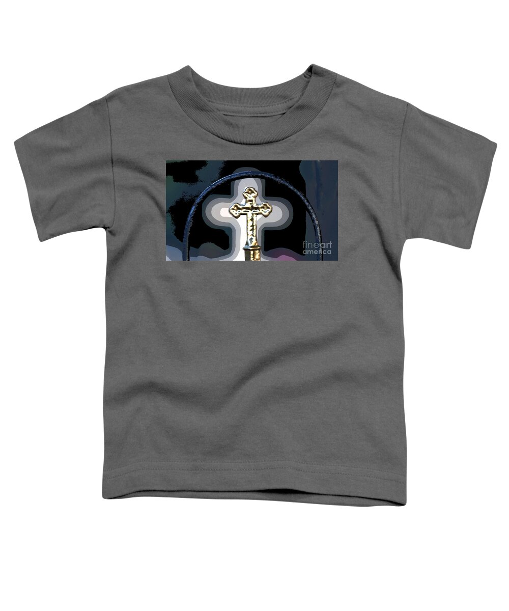 Cross Photo Toddler T-Shirt featuring the photograph Cross on Lacombe Louisiana Cemetery by Luana K Perez