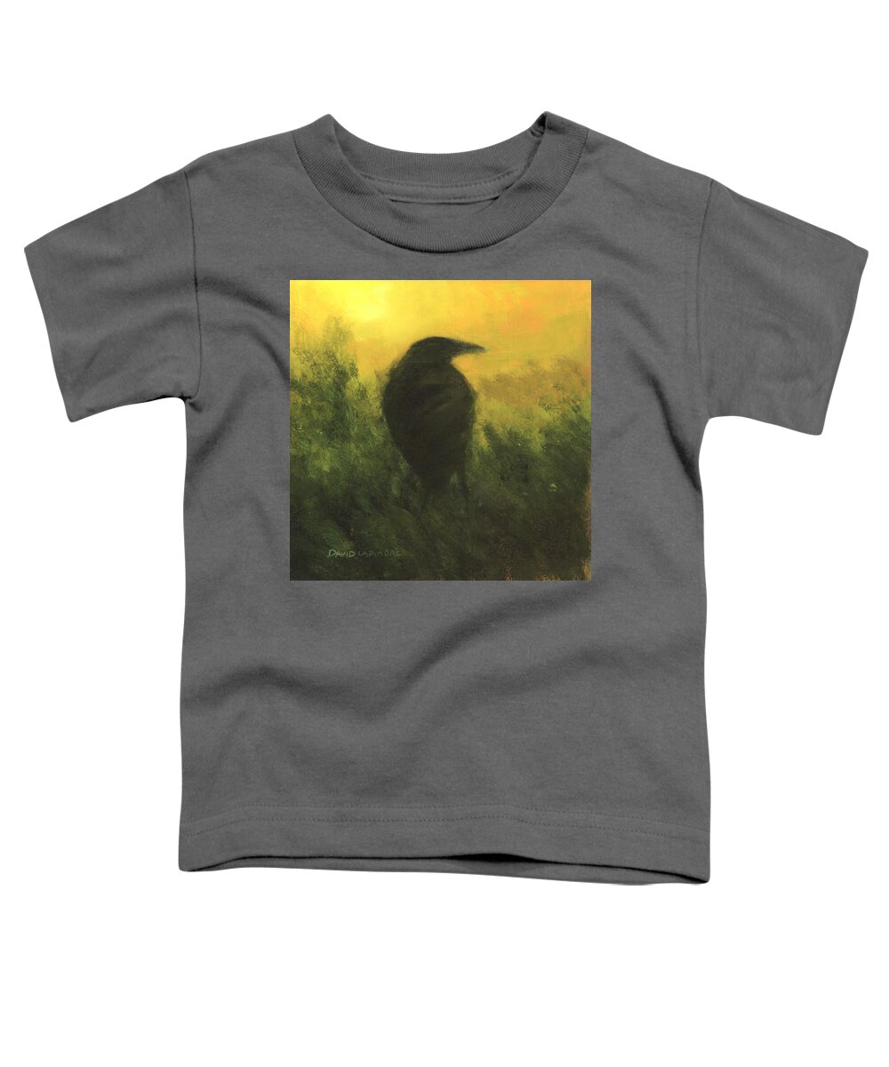 Crow Toddler T-Shirt featuring the painting Crow 5 by David Ladmore
