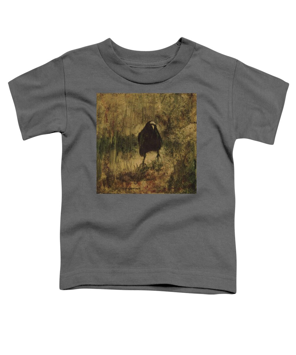 Crow Toddler T-Shirt featuring the painting Crow 8 by David Ladmore