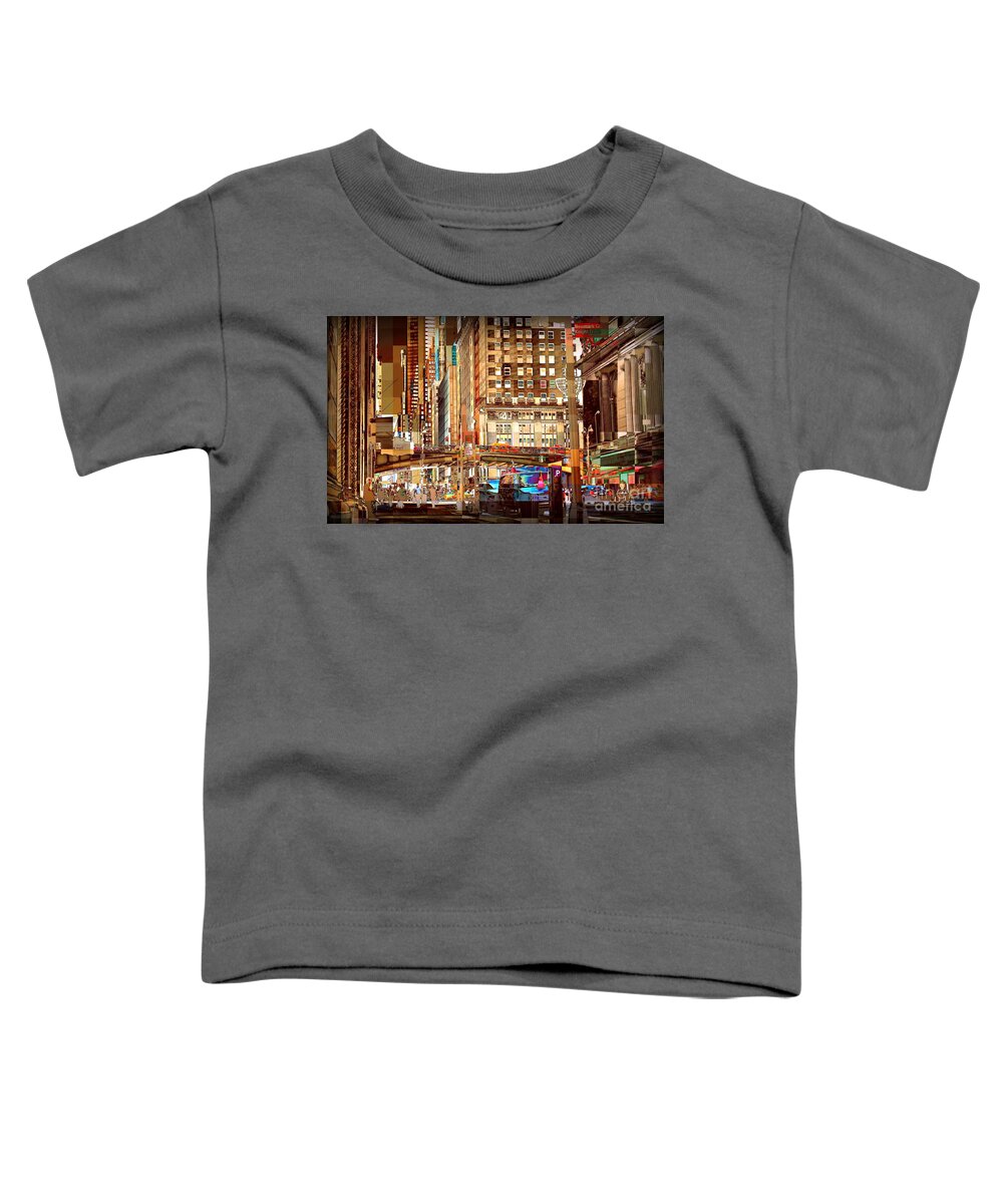 East 42nd Street Toddler T-Shirt featuring the photograph Grand Central and 42nd St by Miriam Danar