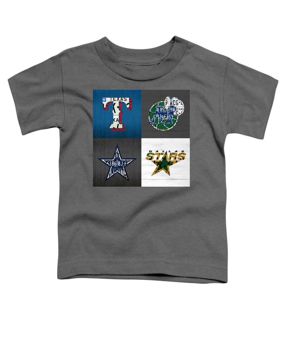New York Sports Team License Plate Art Giants Rangers Knicks Yankees Kids T- Shirt by Design Turnpike - Instaprints