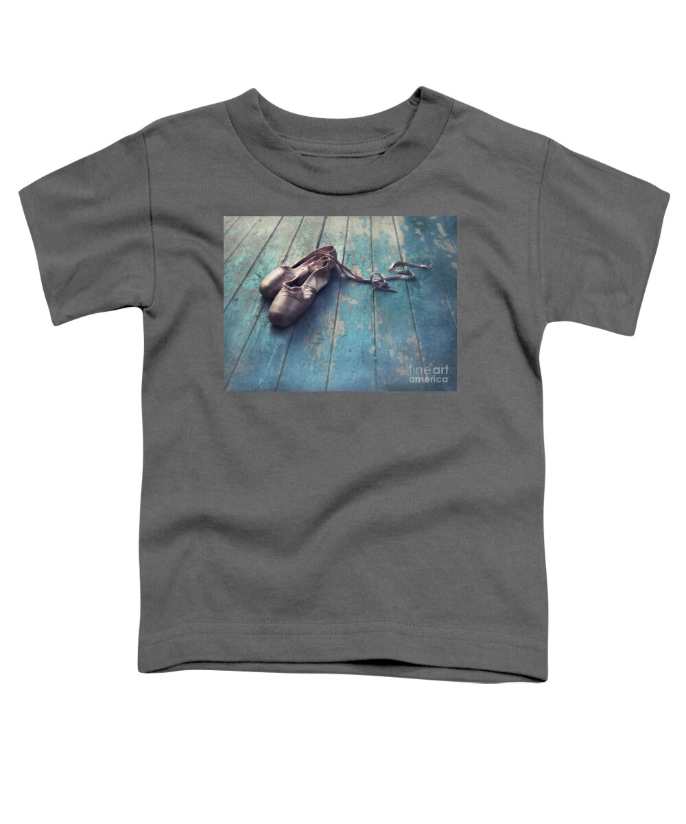 Pointe Shoe Toddler T-Shirt featuring the photograph Danced by Priska Wettstein
