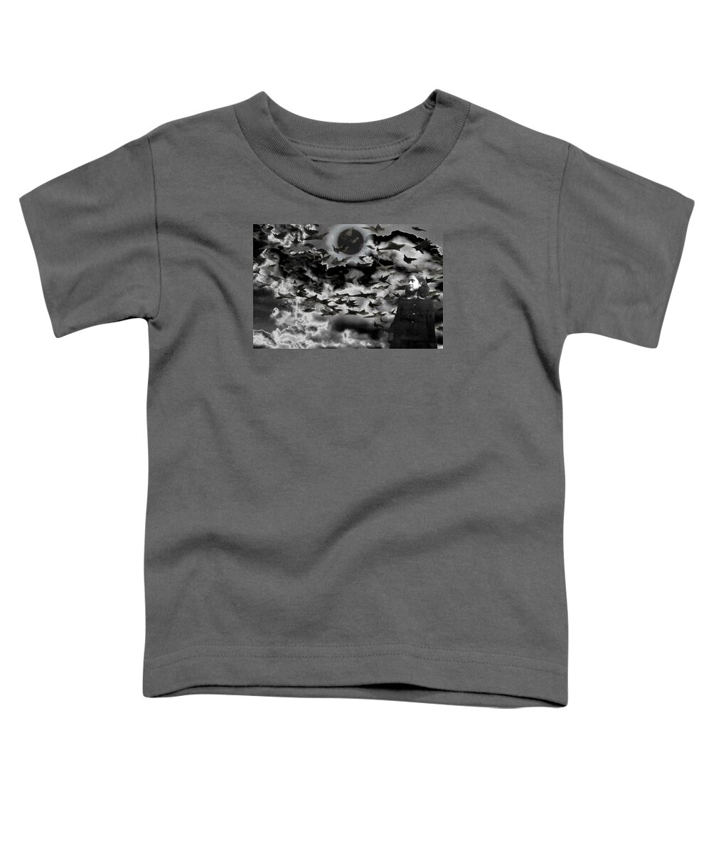 Dorothy Toddler T-Shirt featuring the digital art Dark Sun by Lisa Yount