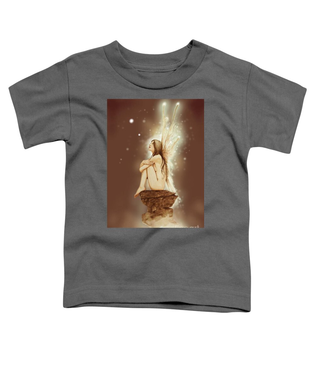 Paintings Toddler T-Shirt featuring the painting Daydreaming Faerie by John Silver