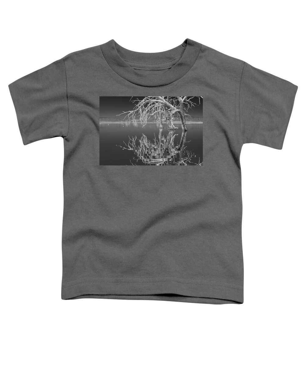Reflection Toddler T-Shirt featuring the photograph Dead Arch Black and White by Scott Campbell