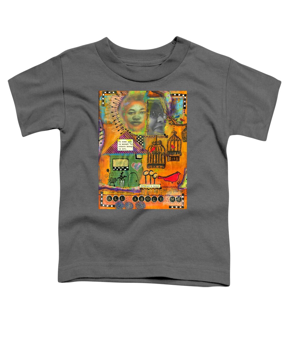 Women Toddler T-Shirt featuring the mixed media Different is Good by Angela L Walker