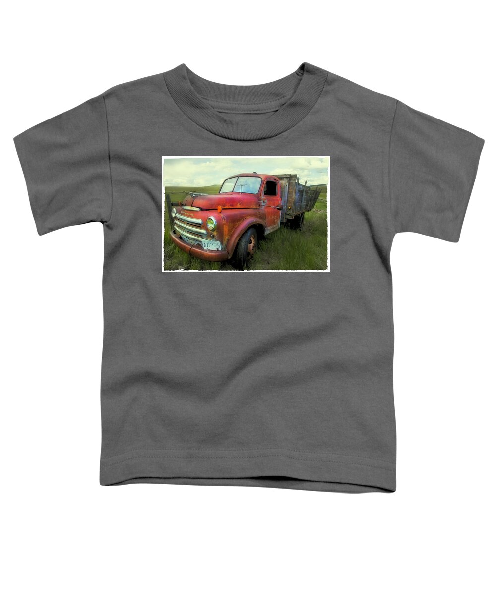 Old Truck Toddler T-Shirt featuring the photograph Dodge Farm Truck by Theresa Tahara