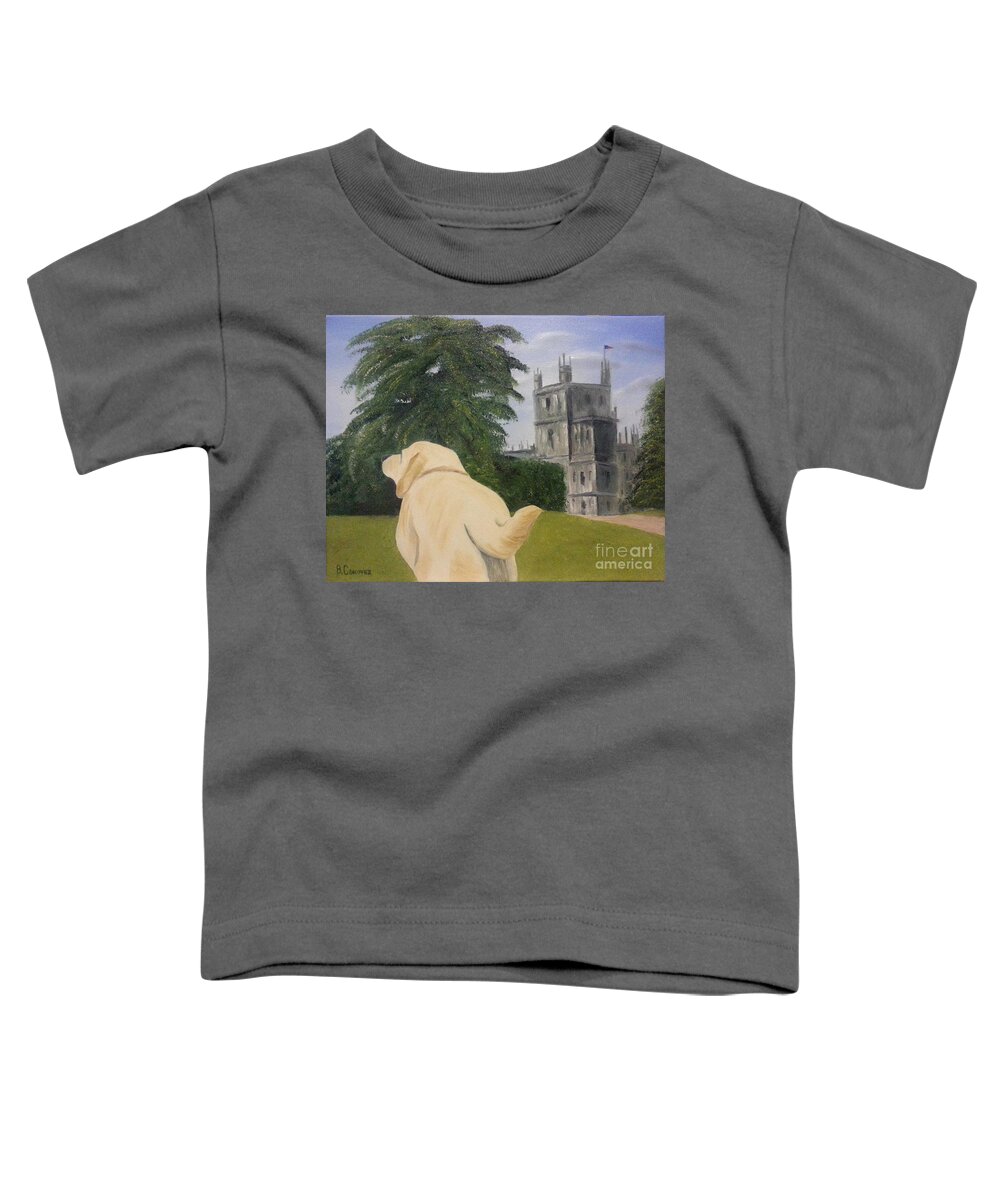Downton Abbey Toddler T-Shirt featuring the painting Downton Abbey by Bev Conover