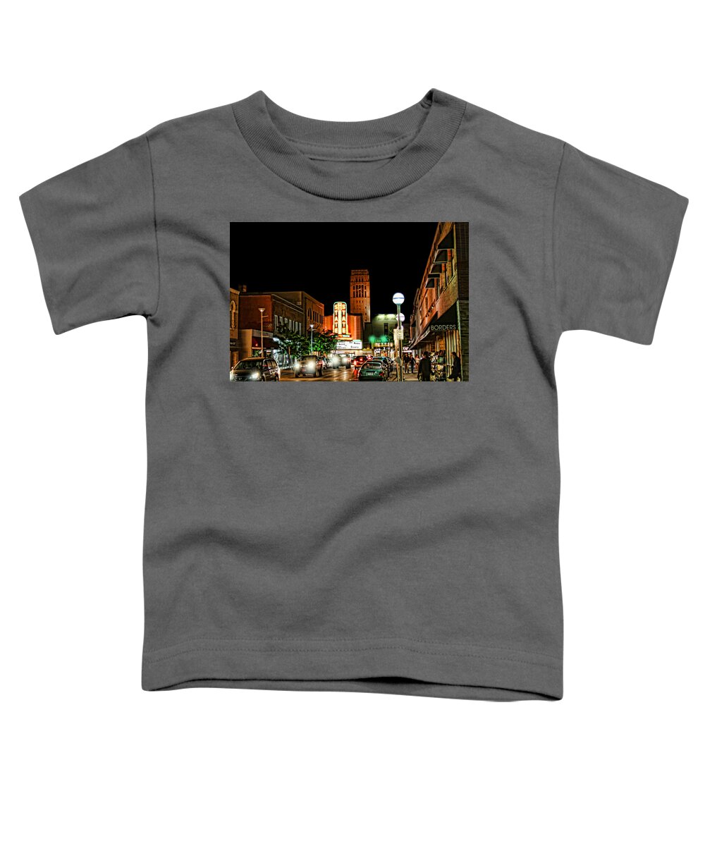 Mi Toddler T-Shirt featuring the photograph Downtown Ann Arbor by Pat Cook
