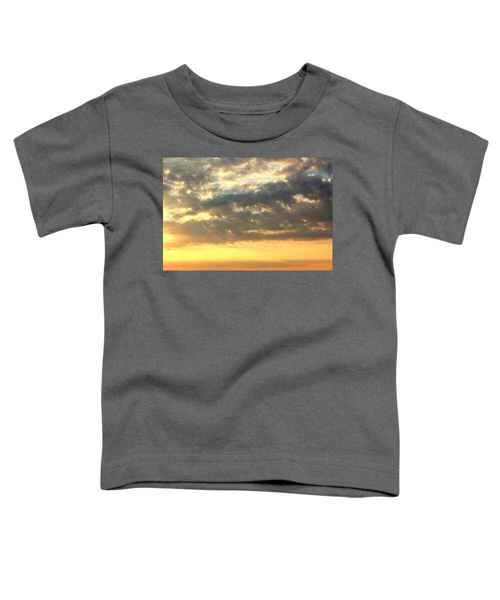 Clouds Toddler T-Shirt featuring the photograph Dramatic Sunglow by Deborah Crew-Johnson