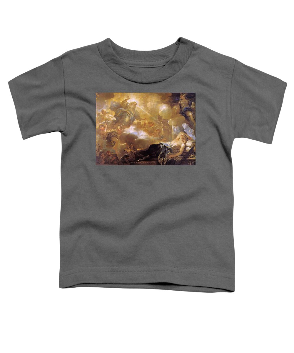 Luca Giordano Toddler T-Shirt featuring the painting Dream of Solomon by Luca Giordano