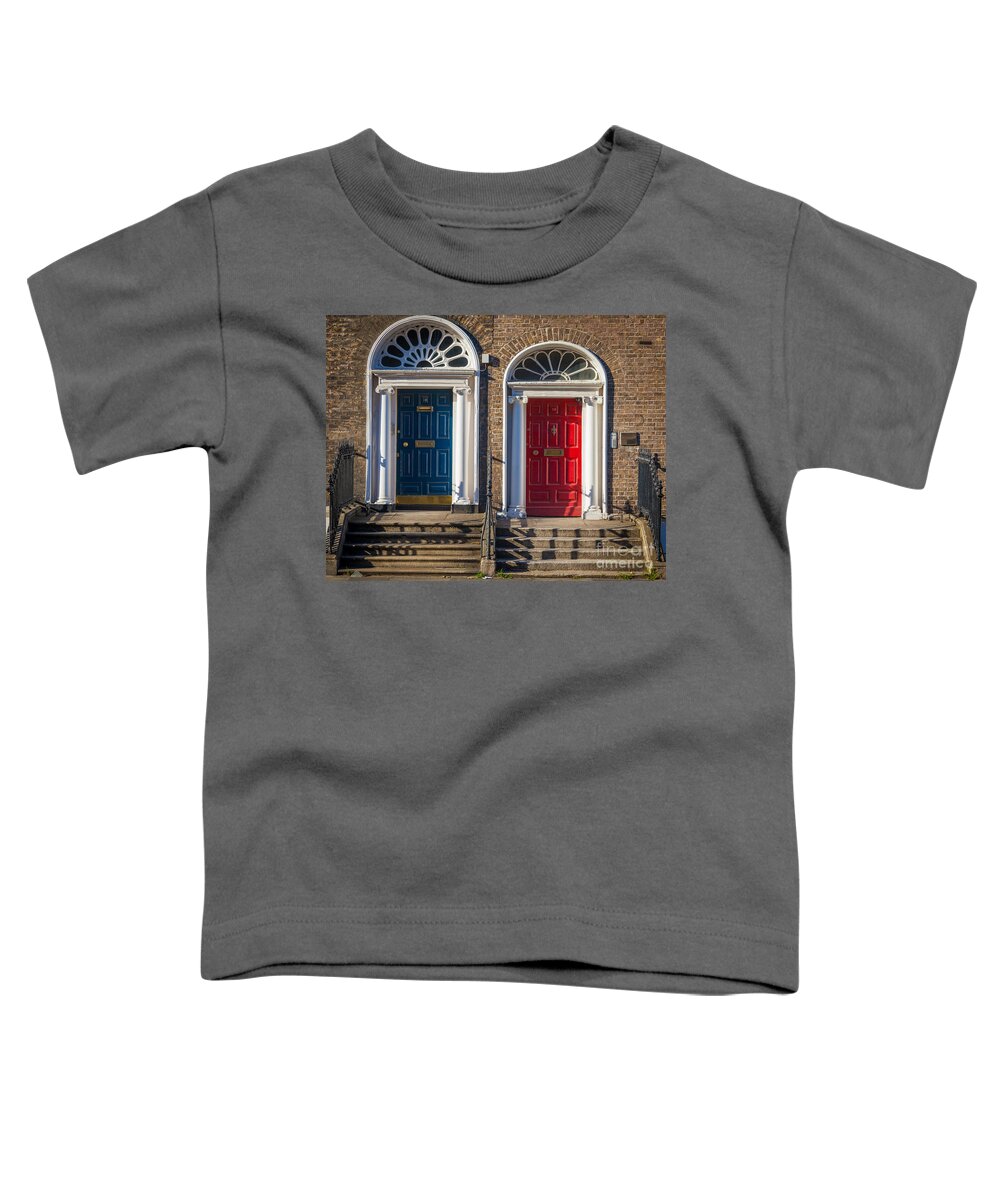 Architecture Toddler T-Shirt featuring the photograph Dual Doors by Inge Johnsson