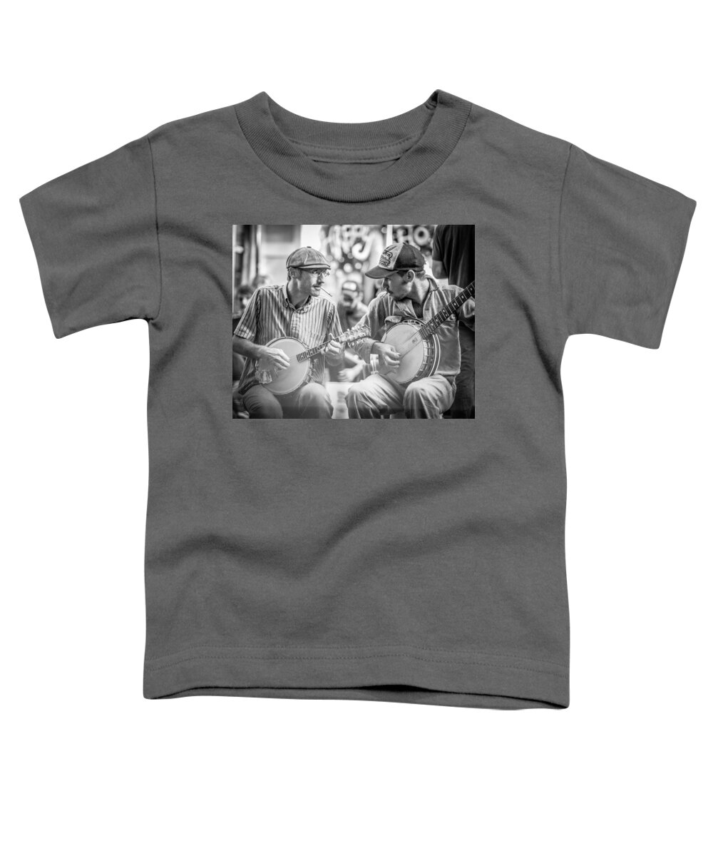 Music Toddler T-Shirt featuring the photograph Dueling Banjos by David Downs