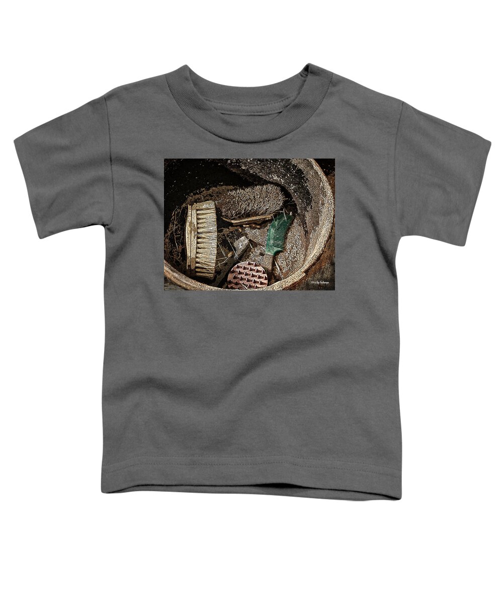 Groom Toddler T-Shirt featuring the photograph Dusty Job by Lucy VanSwearingen