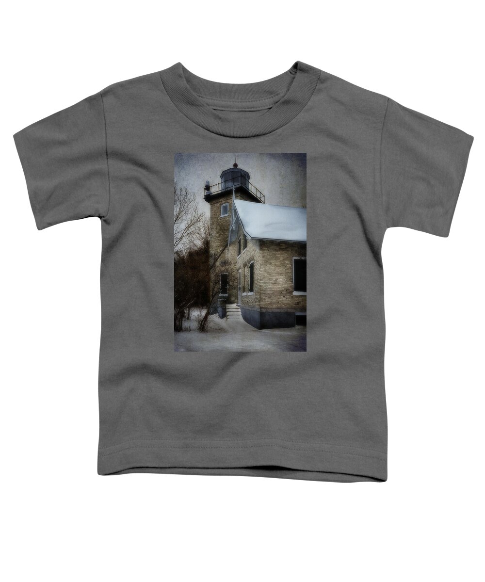 Lighthuosess Toddler T-Shirt featuring the photograph Eagle Bluff Light by Joan Carroll