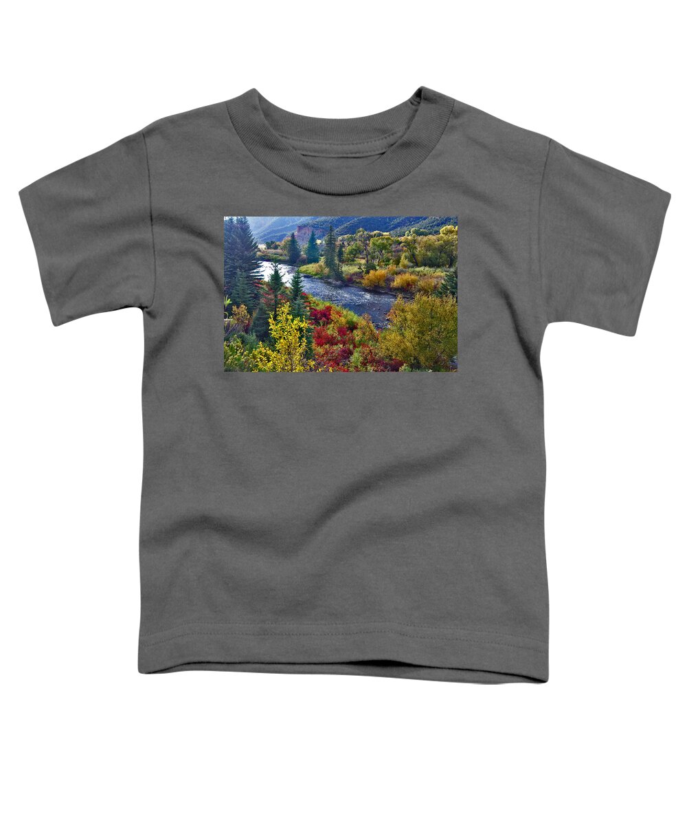 Eagle River Red Toddler T-Shirt featuring the photograph Eagle River Red by Jeremy Rhoades