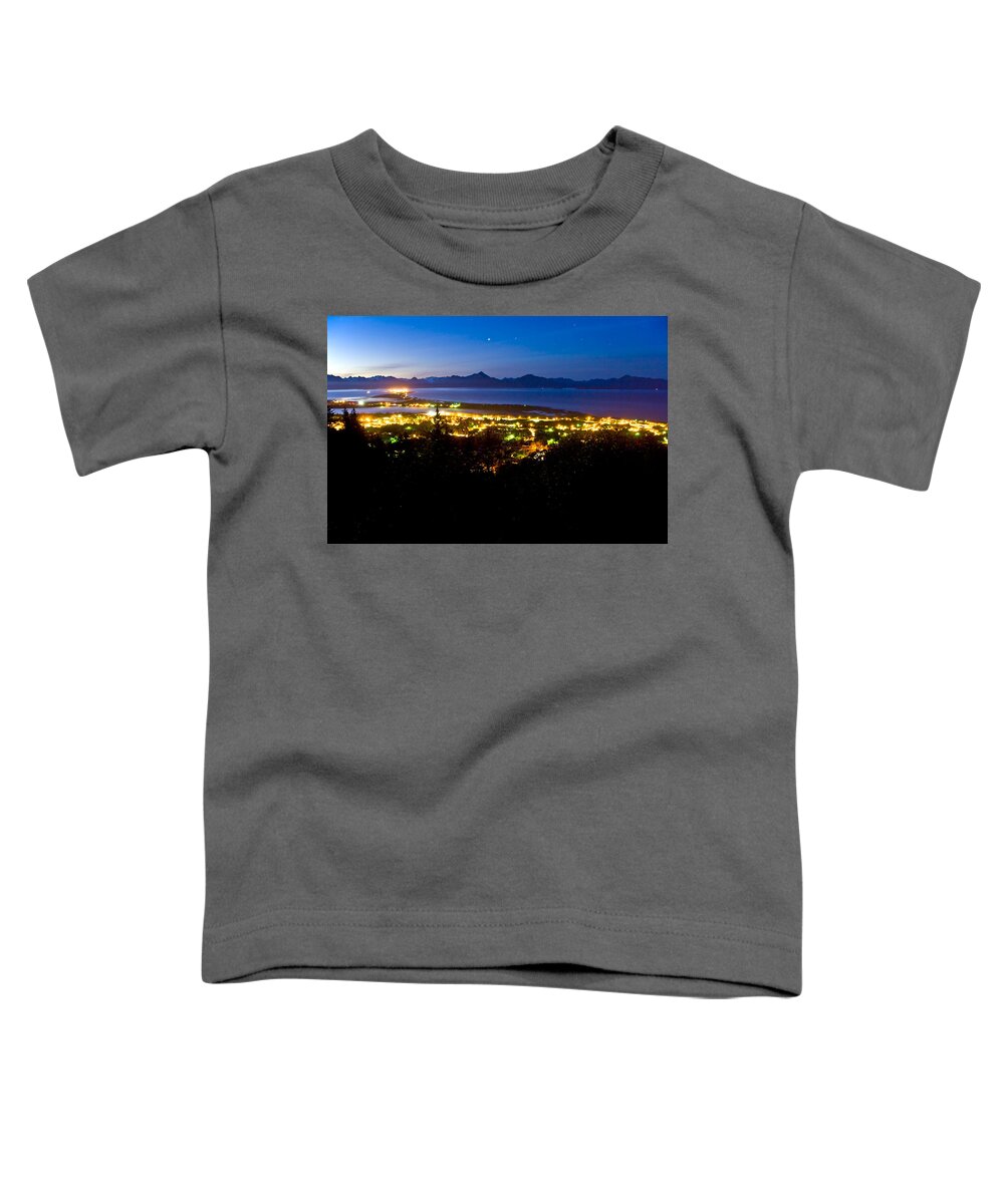 Dawn Toddler T-Shirt featuring the photograph Early Morning View Of The Homer Spit As by Bill Scott