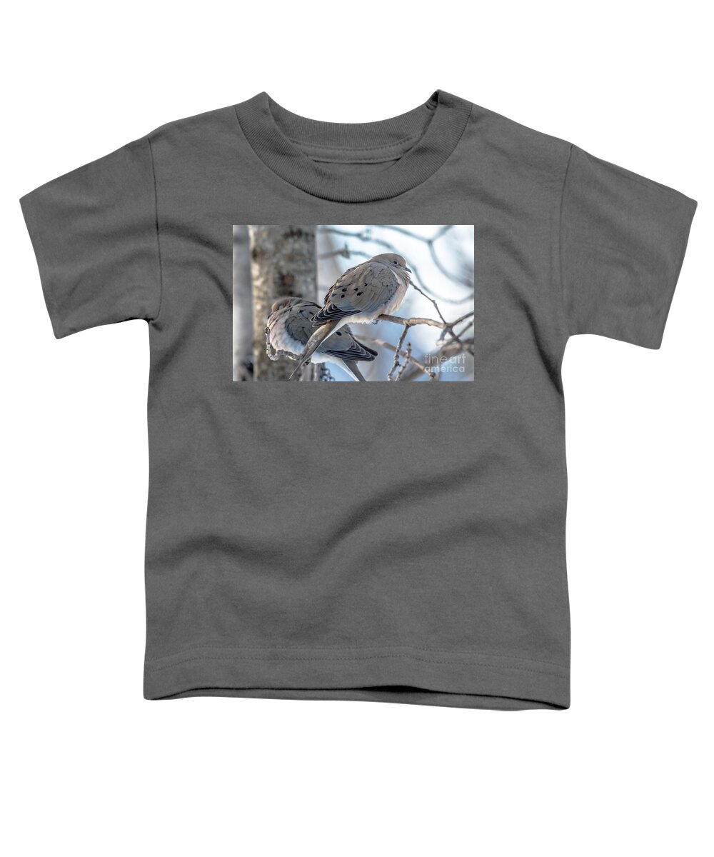 Birds Toddler T-Shirt featuring the photograph Early Mourning by Cheryl Baxter