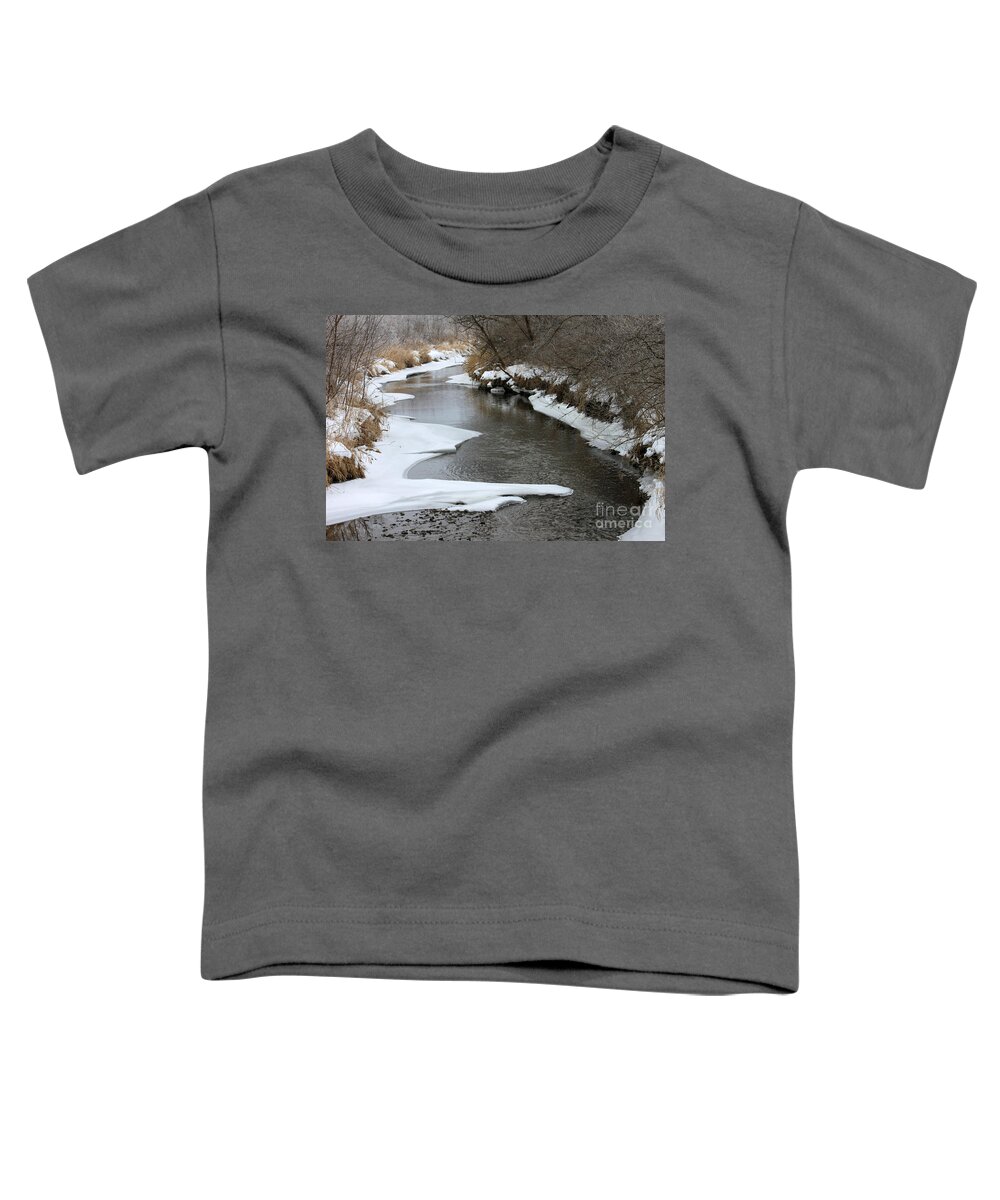 Nature Toddler T-Shirt featuring the photograph Early Winter in the Midwest by Debbie Hart