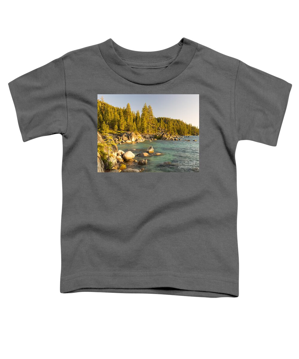 Sunset Toddler T-Shirt featuring the photograph East shore Lake Tahoe sunset by Ken Brown