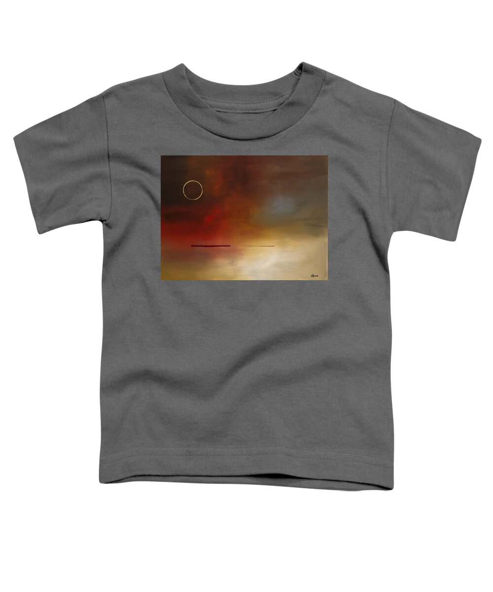 Abstract Art Toddler T-Shirt featuring the painting Eclipse by Carmen Guedez