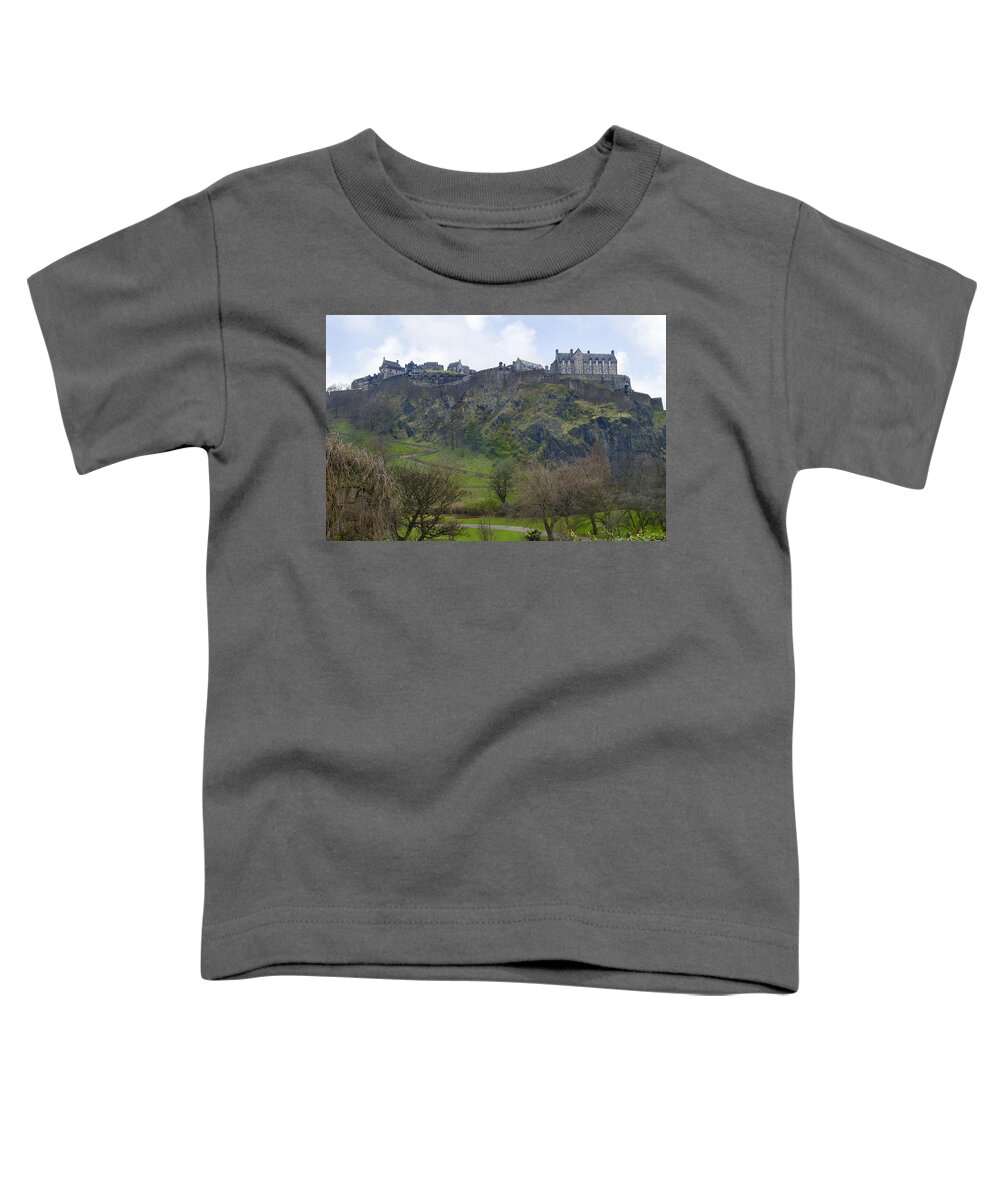Landscape Toddler T-Shirt featuring the photograph Edinburgh Castle - Scotland by Mike McGlothlen