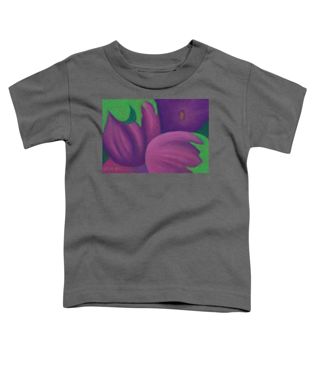 Eggplants Toddler T-Shirt featuring the pastel Eggplants by Anne Katzeff