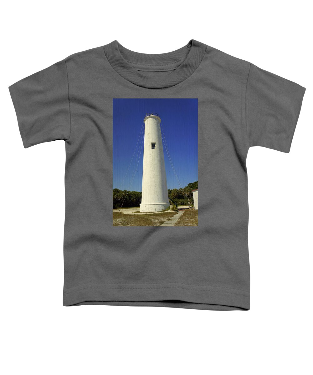 Egmont Key Lighthouse Toddler T-Shirt featuring the photograph Egmont Key Lighthouse by Laurie Perry