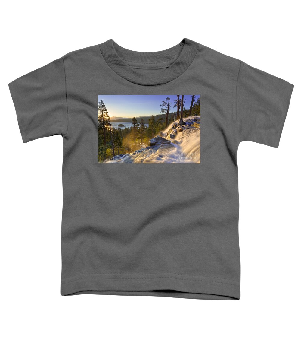 Sunrise Toddler T-Shirt featuring the photograph Emerald Bay sunrise Lake Tahoe California by Ken Brown