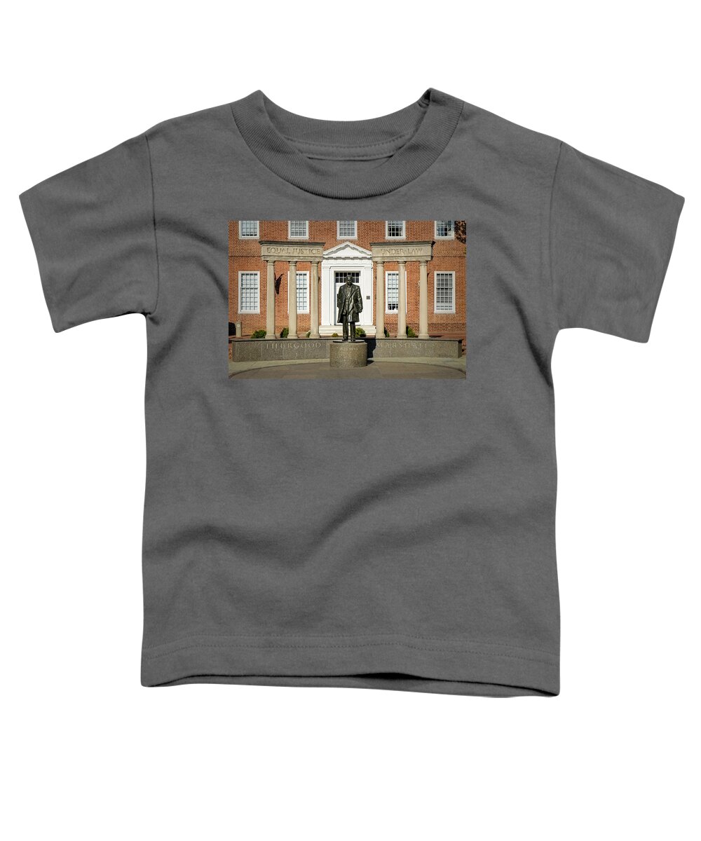 Annapolis Toddler T-Shirt featuring the photograph Equal Justice Under Law by Susan Candelario