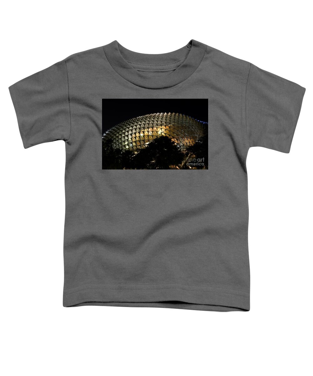 Singapore Toddler T-Shirt featuring the photograph Esplanade Theatres At Night 02 by Rick Piper Photography