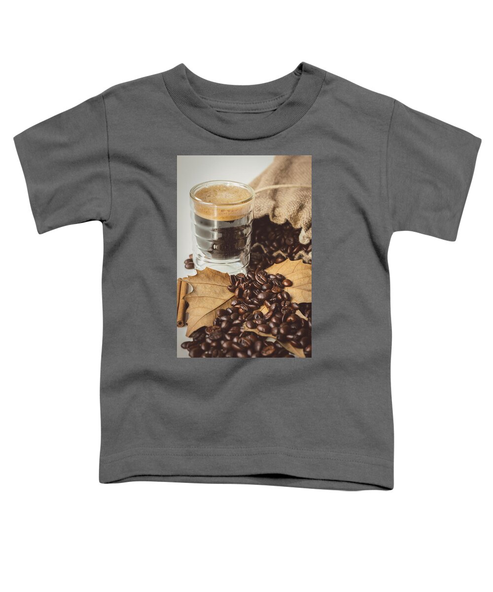 Coffee Beans Toddler T-Shirt featuring the photograph Espresso Coffee I by Marco Oliveira