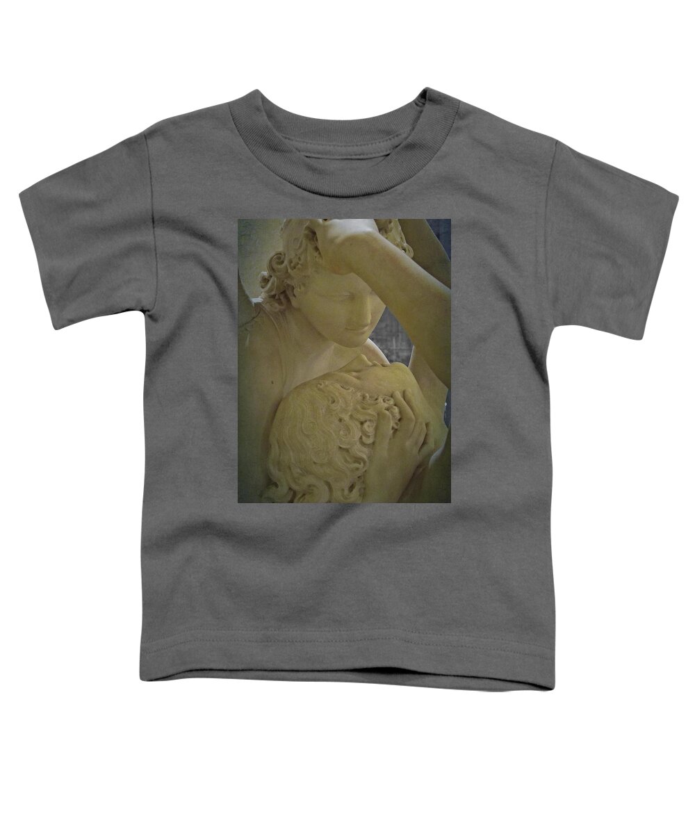 Eternal Toddler T-Shirt featuring the photograph Eternal Love - Psyche Revived by Cupid's Kiss - Louvre - Paris by Marianna Mills