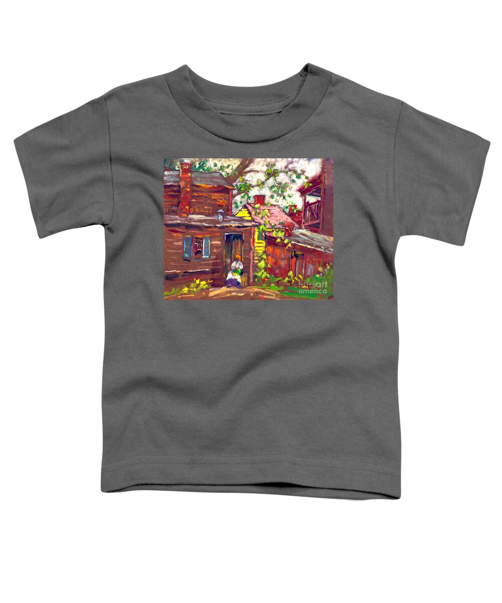 Evening Chore 1910 Toddler T-Shirt featuring the photograph Evening Chore 1910 by Padre Art