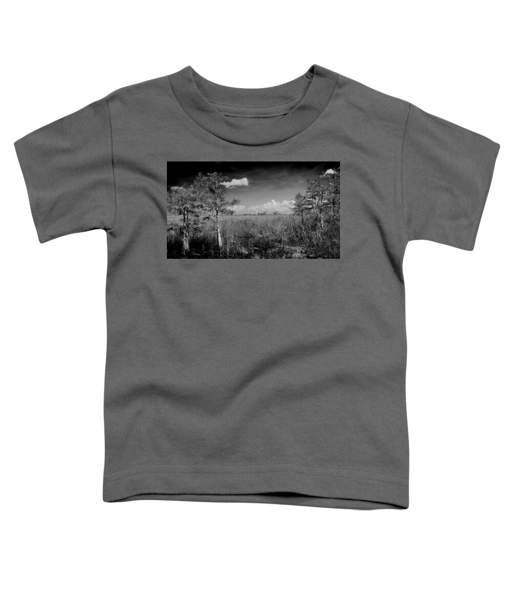Bush Toddler T-Shirt featuring the photograph Everglades 1909BW by Rudy Umans